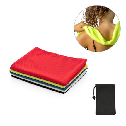 BERNAL. rPET sports towel with non-woven pouch